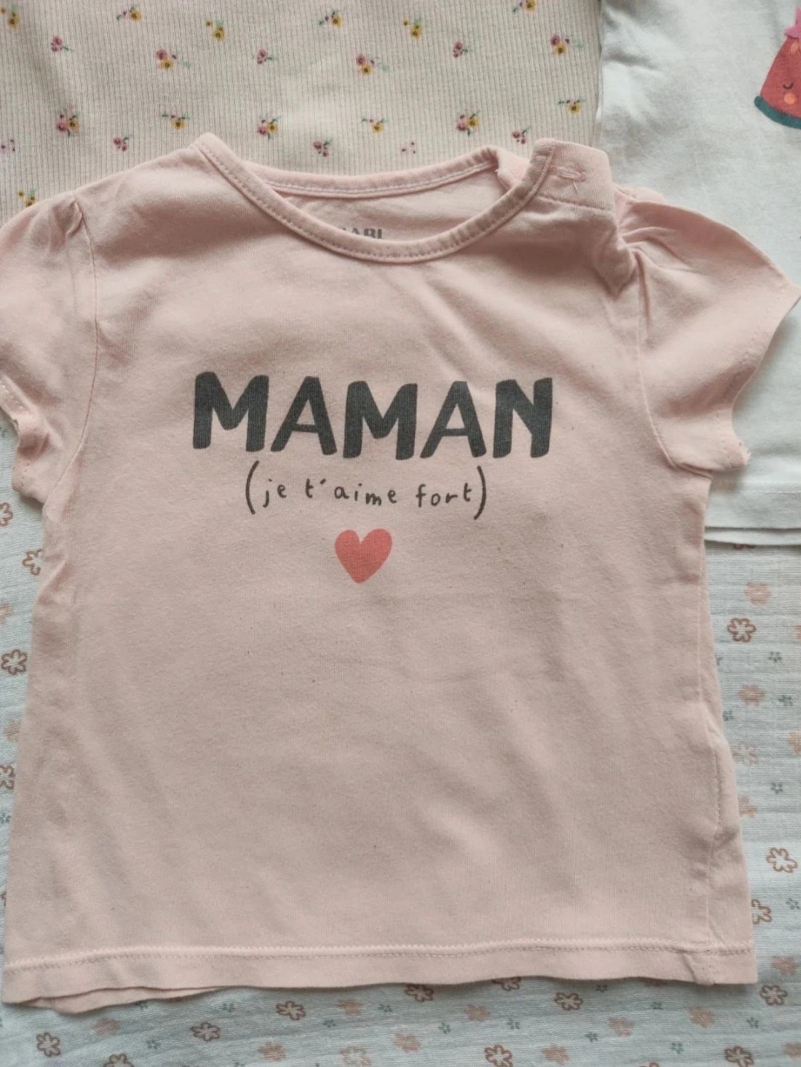 Lote de 3 camisetas de verano Kiabi y DPAM - Talla 9 meses - Muy buen estado – photo 2